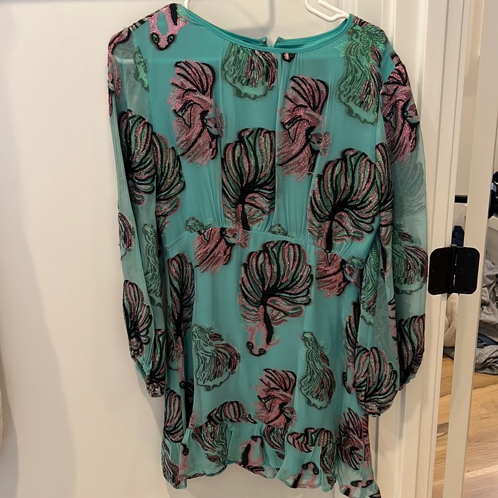 Cynthia Rowley teal dress